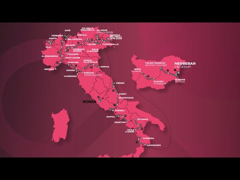 Giro d'Italia 2026 - The route of the Giro d'Italia 2026, from Bulgaria to Roma