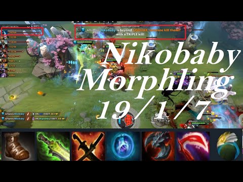 Nikobaby Morphling all 19 kills - HellRaisers vs Alliance Game3 - Dota2