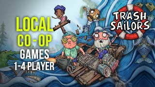Trash Sailors - Gameplay | Local Shared/Split Screen Co-op | 1-4 Players