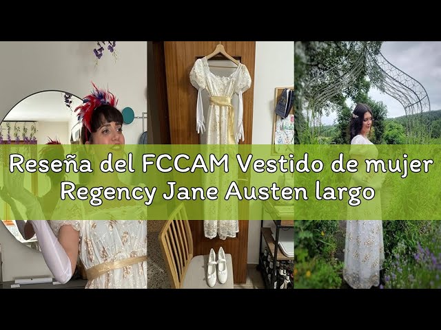 Vídeo relacionado con Kinstell Vestidos Regency para Mujer, Vestido de Seda del 1800, Vestido Regency Vintage con Cintura, Vestido Victoriano para Té y Ceremonia