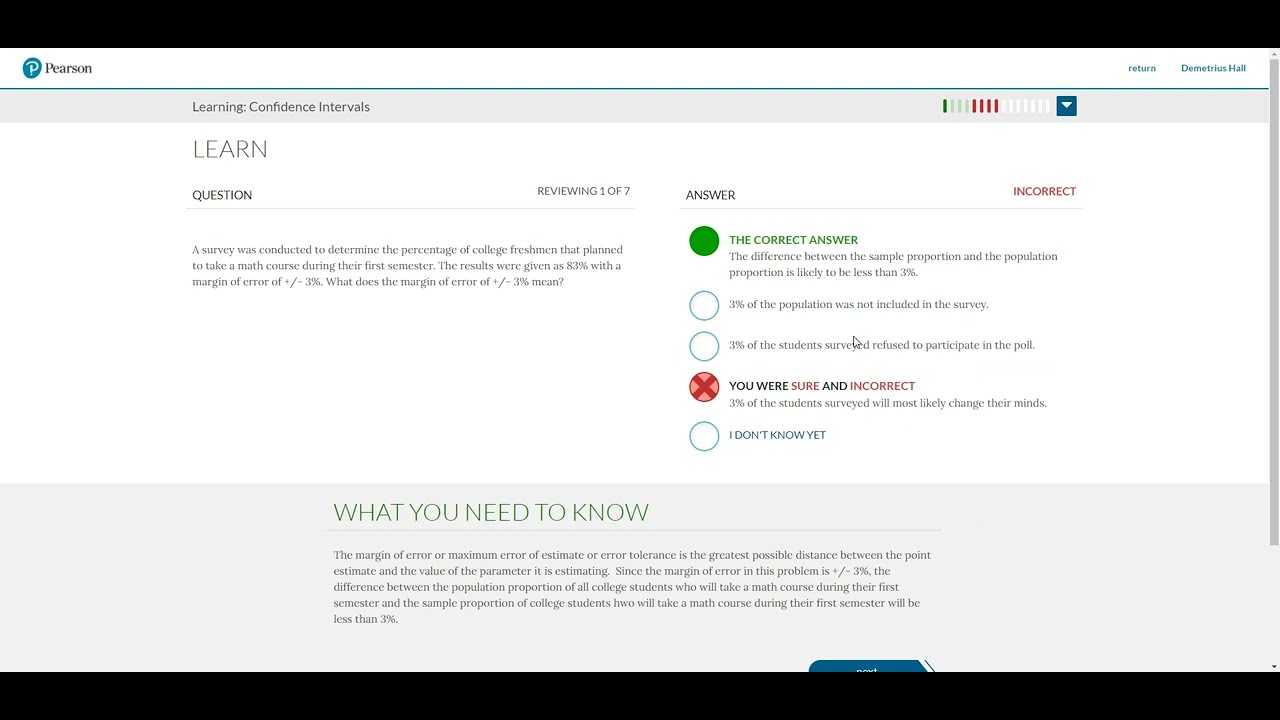 Dynamic Study Modules in Statistics