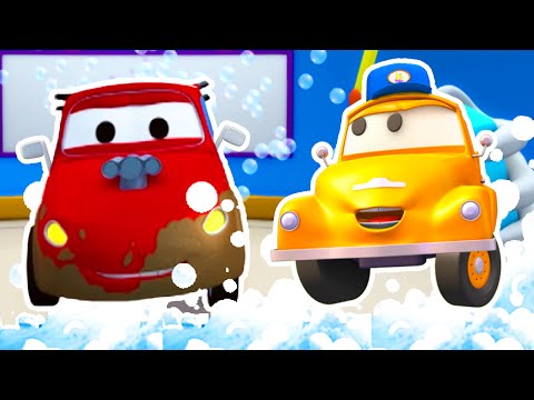 Jerry la Voiture de Course - Le Lavage Auto de Tom la Dépanneuse 💧 Dessin animé pour enfants