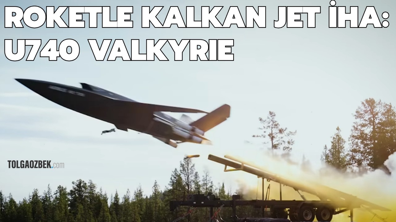 Roketle kalkış yapan jet İHA