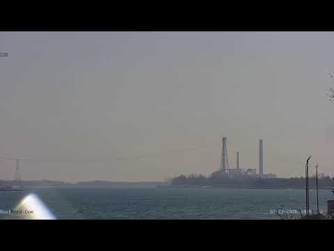 St. Clair River  from the Voyageur Restaurant, St. Clair Michigan USA