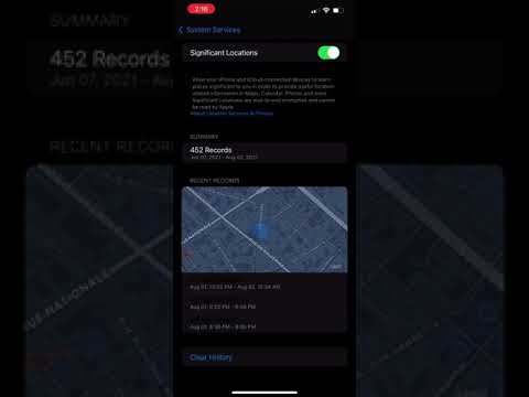 disable significant locations iphone