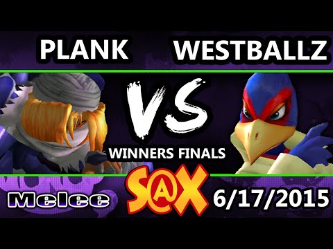 S@X 102 - Plank (Sheik) Vs. Westballz (Fox, Falco) SSBM Winners Finals - Smash Melee