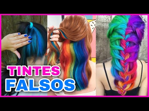 7 IDEAS PARA HACER TINTE DE CABELLO FALSO en Casa y que parezca REAL | NatyGloss