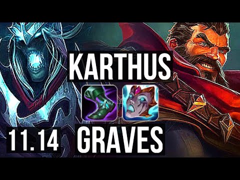 KARTHUS vs GRAVES (JUNGLE) | 8/1/5, 67% winrate, Dominating | KR Diamond | v11.14
