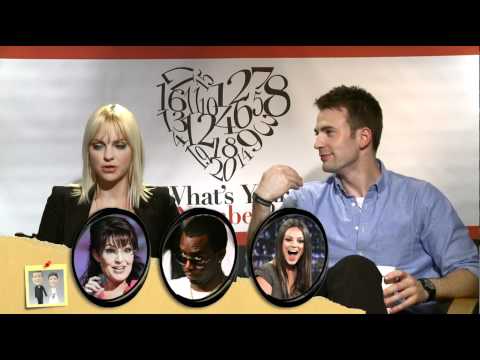 Chris Evans, Anna Faris and the cast of 'What's Your Number' play MASH with Andrew Freund