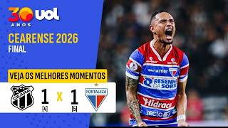 FORTALEZA É CAMPEÃO CEARENSE DE 2026; VEJA GOLS, PÊNALTIS E MELHORES MOMENTOS