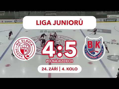 Liga juniorů, 4. kolo: HC Slavia Praha – BK Havlíčkův Brod 4:5sn
