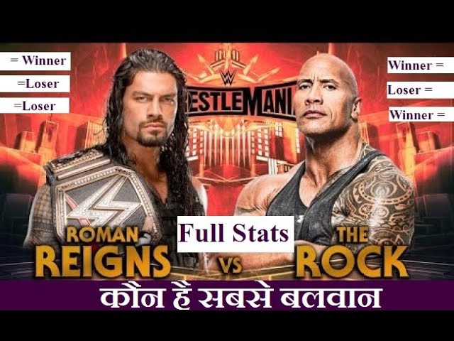 Roman Reigns Vs The Rock Comparison - Net-Worth, Cars, Career Stats, Physique & more