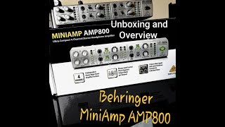 Video thumbnail for (MUST WATCH!!!) BEHRINGER MINIAMP AMP800 Unboxing and Overview by Bigricky06