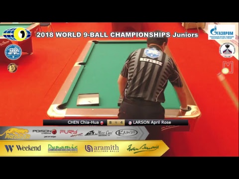 CHEN Chia-Hua LARSON April Rose Semi Final WORLD 9-BALL CHAMPIONSHIPS Juniors 2018