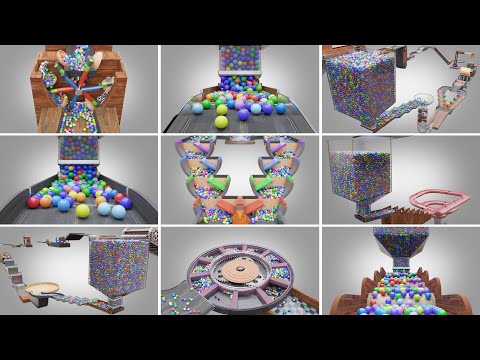 2024 Marble Run Loop animation Compilation - One Hour