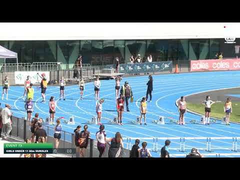 Girls Under 11 80m Hurdles H6 - 2020 State Combined Events Championships // LAVicTV