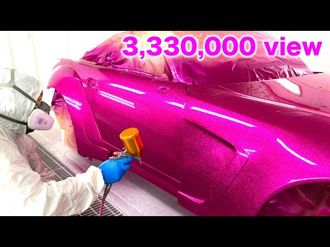 How to paint Pink flake & Candy painting with HONDA S2000 with Wide body kit