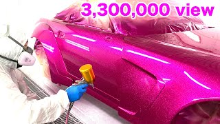 How to paint Pink flake & Candy painting with HONDA S2000 with Wide body kit