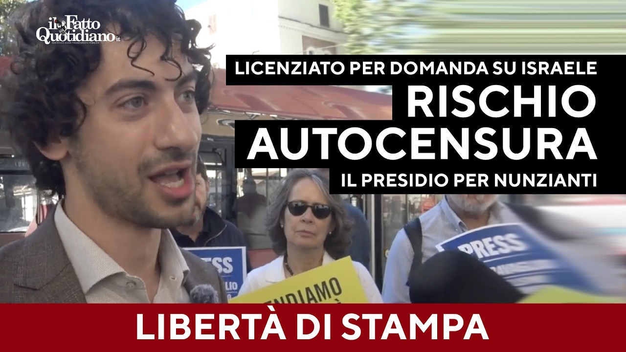 "Difendiamo la libertà di stampa": il presidio per Nunziati, licenziato dopo una domanda su Israele