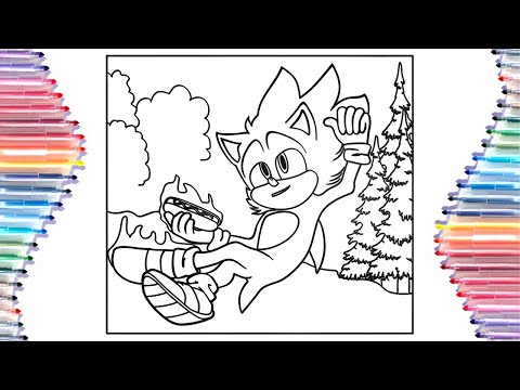 Sonic 2 the hedgehog coloring pages/ Super Sonic with hot-dog coloring/ Elektronomia - Collide [NCS]