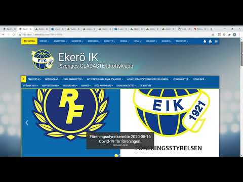 Ekerö IK instruktion för MEDLEMAR i Sportadmin & hemsida