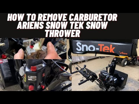 How to Remove Carburetor Ariens Sno Tek Snow Blower