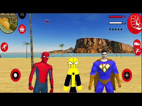 Superhéroe Mafia Stickman Juego - Mafia Spider-StickMan Rope Hero Gangstar City #12 - Android Game