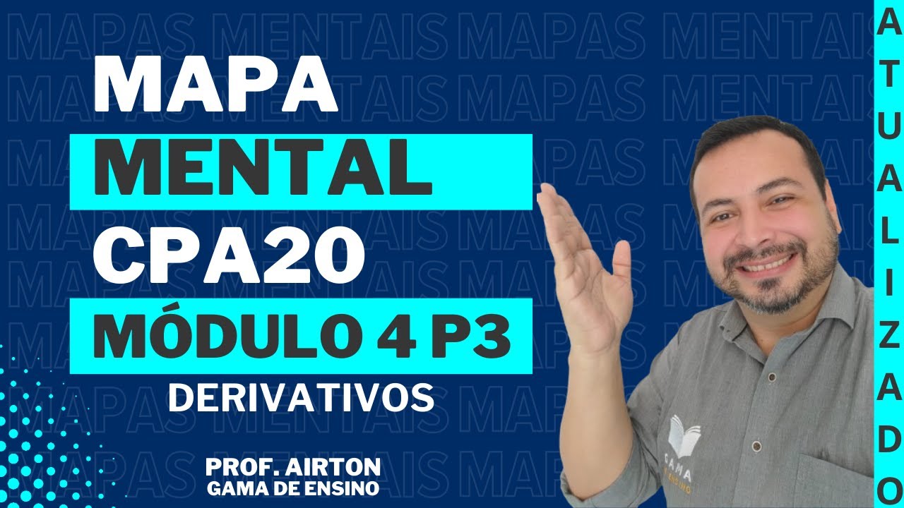 CPA20 MÓDULO 4 PARTE 3 | MAPA MENTAL | RESUMO  | DERIVATIVOS