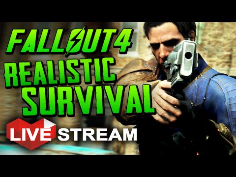 |Fallout 4 Gameplay| Realistic Wasteland Survival CHALLENGE!! Live Stream