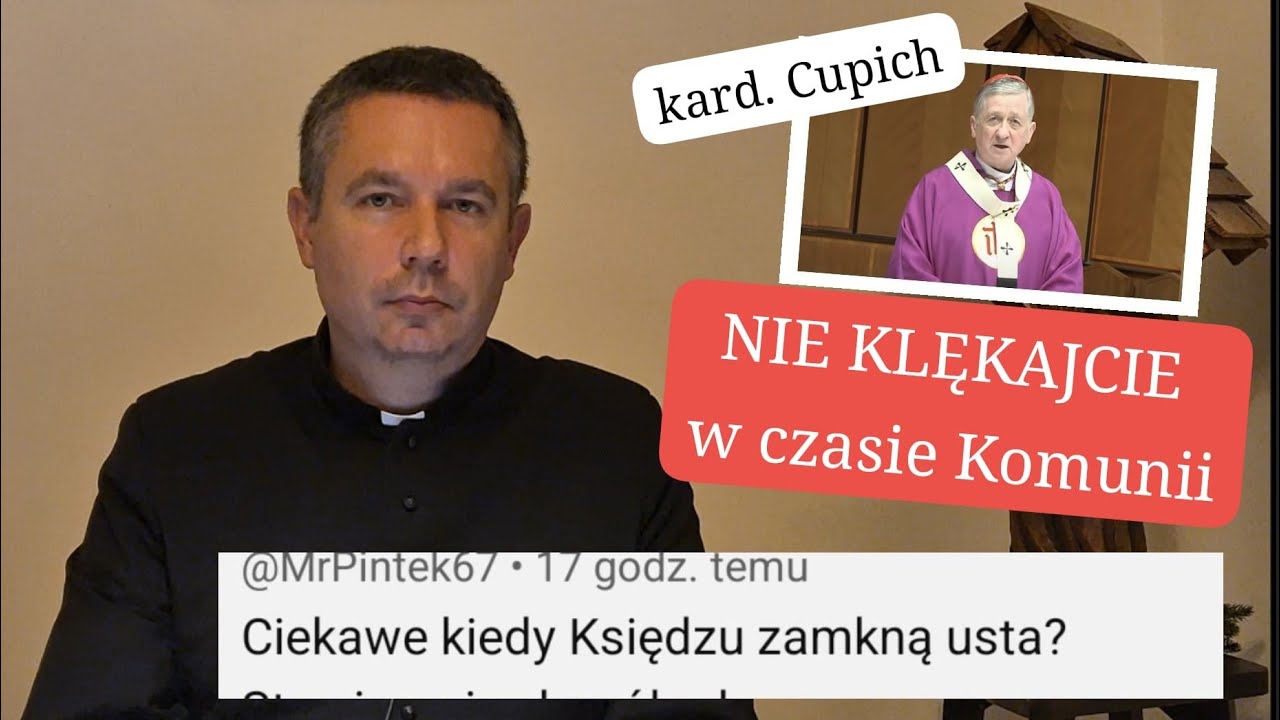 Przeszkadza klękanie. Odpowiadam na pytanie.