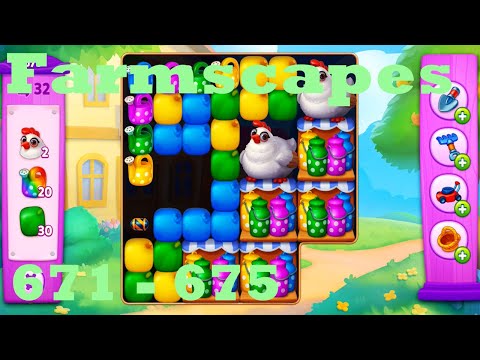 Farmscapes Level 671 - 675 HD Gameplay Walkthrough |  3 - match game | android | ios | pc | app