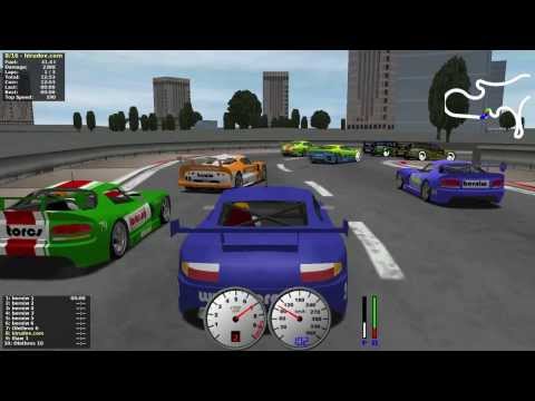 TORCS gameplay car2-trb1 versus all on Road Tracks - Makowiec city