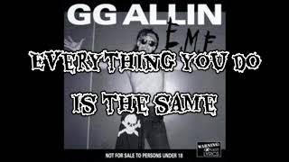 GG Allin and the Jabbers - Automatic ( Lyrics Video )