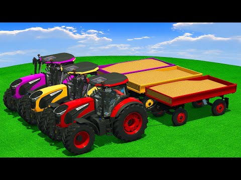 LOAD AND TRANSPORT WHEAT, STONES & SUGAR CANE WITH LANDINI TRACTORS - Farming Simulator 25