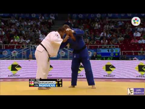 Judo 2014 Grand Prix Budapest: Okruashvili (GEO) - Paskevicius (LTU) [+100kg] final
