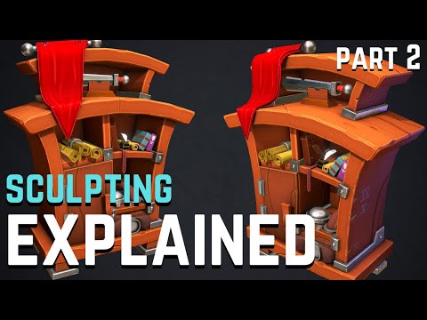 Full 3D Game Asset Workflow Explained - Highpoly Sculpting [PART 2]