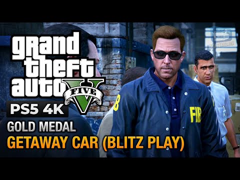 GTA 5 PS5 - Mission #35 - Blitz Play (Getaway Vehicle) [Gold Medal Guide - 4K 60fps]