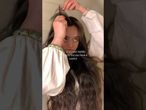 Anyone else? 🥲 #relatable #hair #middlepart #cowlick #hairline