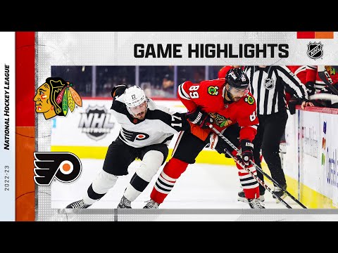 Blackhawks @ Flyers 1/19 | NHL Highlights 2023