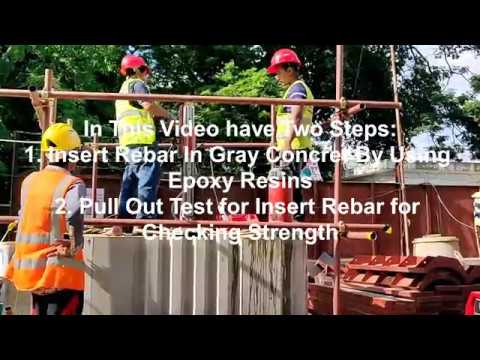 Rebar Insert in Gray Concrete & Pull Out Test
