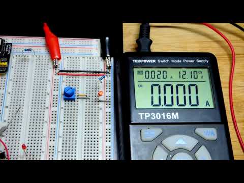 How to use a trimpot trimmer potentiometer as a variable resistor DIY electronics demonstration