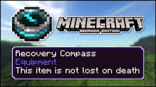 Minecraft Bedrock - How To Keep The Recovery Compass On Death! (Mobile/Xbox/PS/Windows/Switch)