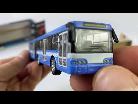 Инерционный автобус-гармошка Play Smart 1:64 «ЛиАЗ-6213» 18 см. 6576W Автопарк / Микс