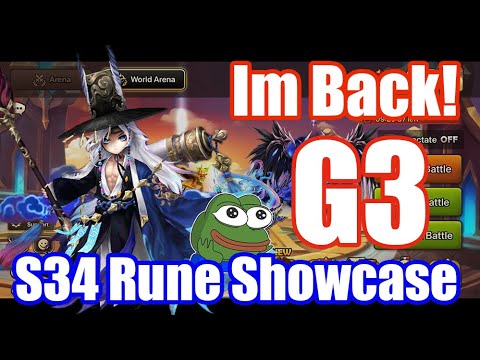 I'm back G3! Season34 All Rune ShowCase💪💪💪【Summoners War RTA】