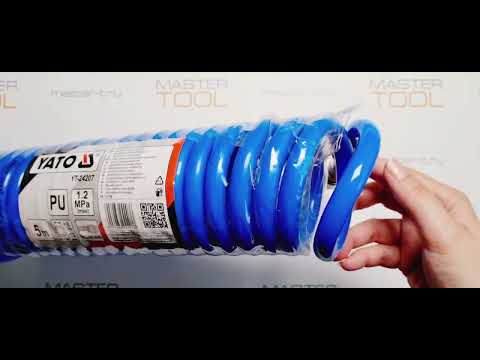 Шланг пневматический спиральный 8/12 мм, 5 м, 12 Bar YATO (YT-24207)