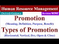Promotion, Promotion in hrm, Types of promotion, Dry promotion, Promotion purpose, human resource