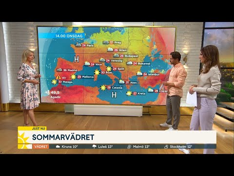 Obehagliga värmerekordet: 49,5 grader - Nyhetsmorgon (TV4)