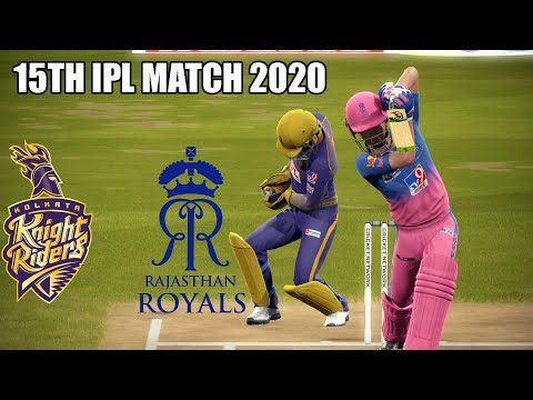 KOLKATA KNIGHT RIDERS vs RAJASTHAN ROYALS 15TH IPL MATCH 2020 - Cricket 19 Gameplay 1080P 60FPS
