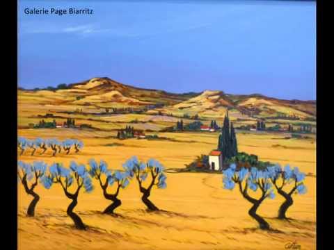 GALERIE PAGE BIARRITZ  ENTRE PROVENCE ET BRETAGNE OEUVRES ARTISTE PEINTRE  ARTIN