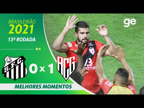 Gols e lances de Santos x Atlético-GO